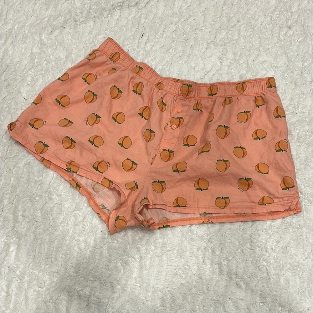 PINK Victoria’s Secret Peach Print Women's Sleep Shorts medium